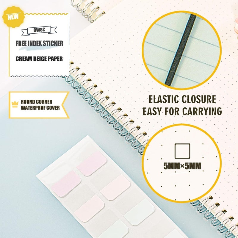 OWSC 3 Pack Dot Notebook, 8.5 x 11 Inches Spiral Notebooks for Work, School and Journal with 110 GSM Journal Dotted Paper, Large Notebook with 80 Sheets/160 Pages, Hardcover Dot Journal Notebook - Image 4